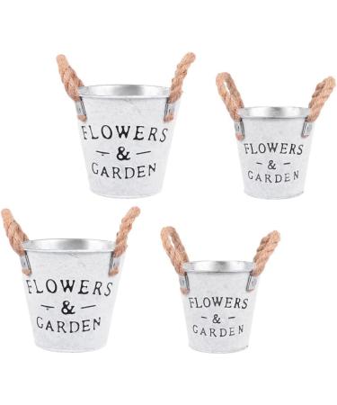 Homoyoyo 8 Pcs Tin Bucket Metal Flower Bucket The Office Desk Decor Galvanized Metal Vase French Country Pitcher Desk Waste Basket Metal Tin Plating Iron Flower Arrangement 13X12cmx2pcs Assorted Colorx2pcs - Buy Online on GoSupps.com