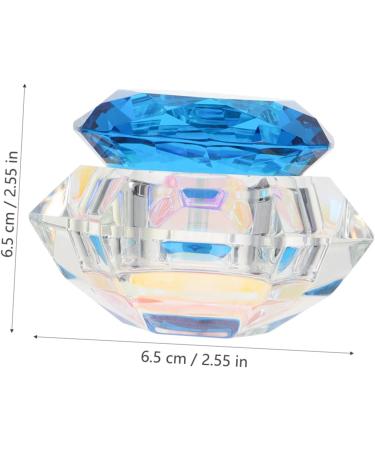 minkissy Nail Art Crystal Cup Nail Powder Bowl Containers with Lids Glass Cups with Lids Acrylic Liquid Container Nail Palette Carved Pen Wash Cup Crystal Pen White Crystal With Cover - Buy Online on GoSupps.com