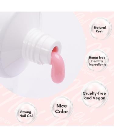 Makartt Poly Nail Gel 50ML Builder Gel Extension - White Pink Nude Clear Rosy Cheeky Design - for Technician Starter DIY Salon - Buy Online on GoSupps.com