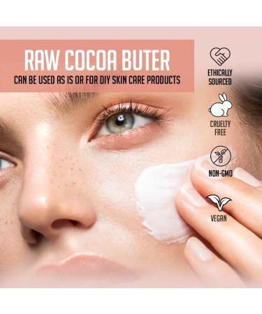 Raw Pure Unrefined Cocoa Butter 8oz - Ideal for DIY Body Butters, Soaps, Lotions & Lip Balm - Great for Stretch Marks & Acne Spots - Hard/Solid Texture - Natural Cacao Scent - Buy Online on GoSupps.com