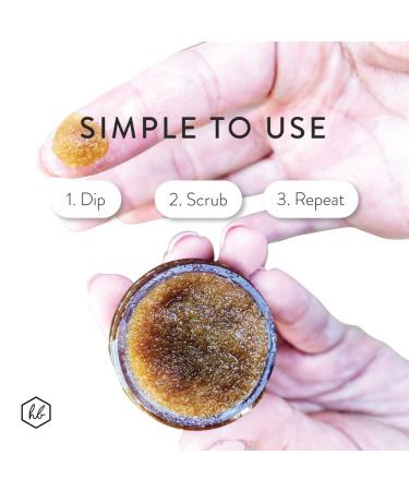 Natural Lip Exfoliator Scrub | Organic Coconut Oil Brown Sugar & Honey for Soft Moisturized Lips | Gentle Repair for Chapped Skin - Buy Online on GoSupps.com