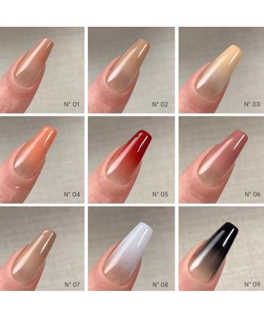 Art de Gel Solide Gel de Peinture D grad 9 Couleurs - Manucure R sistante aux D colorations et Accessoires Beaut pour Mariage Salon Rencontres Travail Maison - Buy Online on GoSupps.com
