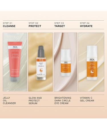 REN Vegan Glow Daily Vit C Gel Cream 50 ML - Brighten and Hydrate Your Skin - Buy Online on GoSupps.com