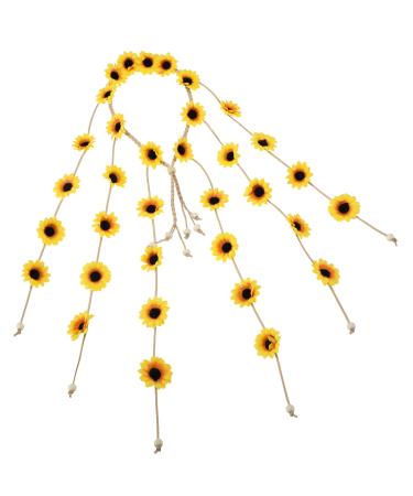 Create idea Sunflower Hairband Flower Headdress Flower Headband Hair Accessories Hair Hoop Headwear Headpiece Decoration for Clothing Party Wedding Gift for Girls Yellow