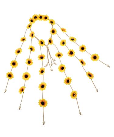 Create idea Sunflower Hairband Flower Headdress Flower Headband Hair Accessories Hair Hoop Headwear Headpiece Decoration for Clothing Party Wedding Gift for Girls Yellow
