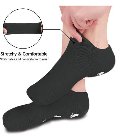 AiNinXun 2 Pairs Moisturizing Gel Socks Women Men Non-Slip Soft Cotton Spa Silicone Moisturizing Socks Lining Infused with Essential Oils Vitamins Repair Dry Cracked Skins Softens Feet (Black) - Buy Online on GoSupps.com
