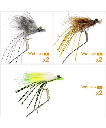 Yzd Fly Fishing: Top 10 Large Trout Flies | Premium Wet & Dry Lures Streamers Nymphs & Emergers for Trout Bass & Salmon - Buy Online on GoSupps.com