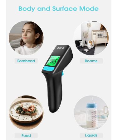 Danz Forehead Thermometer - Non-Contact Digital, 3-Color LCD Screen, Fast Reading, Fever Alarm - for Adults, Kids, Baby - 50 Memory Values - Buy Online on GoSupps.com