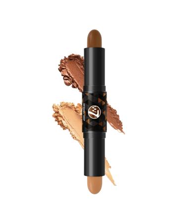 W7 Contour Stick - Double-Ended Creamy Contour & Highlight Makeup - Bronze Shape & Define - Medium Deep Medium Deep 1 count (Pack of 1)