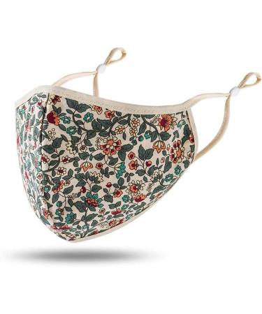 Buy Amyglin Facial Protection Cotton Mask - Washable Reusable Adjustable Breathable Dustproof with Flower Pattern | Ideal for Outdoor Sports - Unisex - Buy Online on GoSupps.com