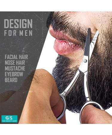 Groovy Trimming Scissors - Safe Rounded Tips for Eyebrow Nose Mustache Beard & Ear Grooming | Ideal for Men & Women - Buy Online on GoSupps.com