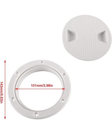 YaeMarine 4 Boat Deck Cover 2 Pack - Round Inspection Hatch & Deck Plate Access Lid - RV - Opening Dia 4 (101mm) - External Dia 5.63 (143mm) - Buy Online on GoSupps.com