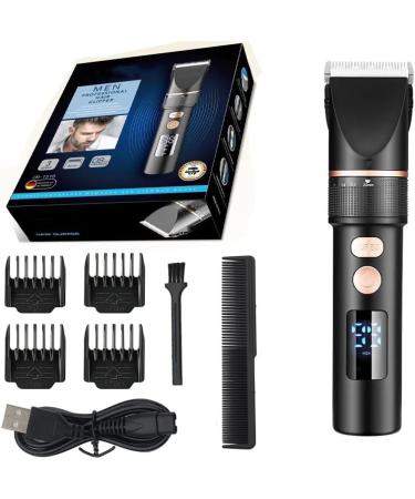 Professional LCD Hair Clippers - Cordless Rechargeable Trimmer for Barbers - Adjustable USB Electric Hair Cutting Kit - Buy Online on GoSupps.com