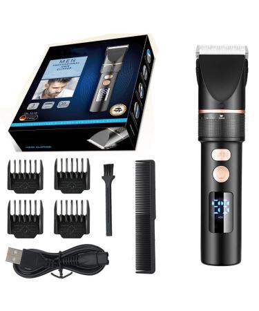 Professional Cordless Hair Clippers with LCD - Adjustable USB Rechargeable Hair Trimmer for Barbers - Powerful Hair Cutting Tool in Box - Buy Online on GoSupps.com