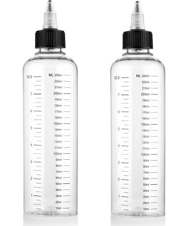 WLLHYF 2 Pack Applicator Bottle for Hair 8.5 Ounce Plastic Hair Oil Applicator Hair Color Squeeze Bottle Hair Root Dye Bottle with Ratio Graduated Scale Twist-On Top Tip Cap - Buy Online on GoSupps.com