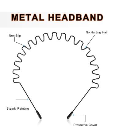 WantGor Metal Headbands 2 Pack - Unisex Black Hairband for Home and Outdoor Activities - Buy Online on GoSupps.com