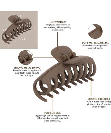 Large Hair Claw Clips 8 Pack 4.3" Hair Clips for Women & Girls Strong Hold Matte Claw Hair Clips for Women Thick Hair & Thin Hair 90's Vintage Jaw Clips (C1) - Buy Online on GoSupps.com