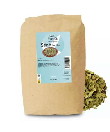 FLORALPINA Senna Coupe leaves origin India natural laxative promotes intestinal transit and cleansing of the colon detox herbal tea packed in France RUE DES PLANTES 500 grams