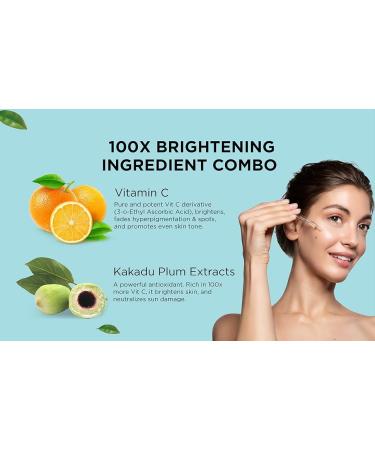 Vitamin C Face Serum - Brighten Dull Skin Fade Dark Spots & Pigmentation | Enriched with Vitamin A & Kakadu Plum - 30ml for All Skin Types - Buy Online on GoSupps.com