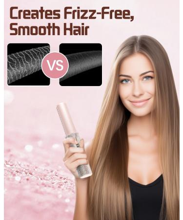 Buy Cordless 2 in 1 Hair Straightener & Curler - Portable Mini Flat Iron for Fine Short Hair | Travel & Rechargeable 4800mAh Battery - Buy Online on GoSupps.com