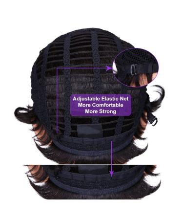 Flandi Short Curly Pixie Wig for Black Women - Synthetic Hair Short Wavy Pixie Cut with Bangs in Natual Black (1B#) - Buy Online on GoSupps.com