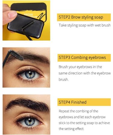 Eyebrow Soap Brow Styling Soap Eyebrow Shaping Wax Eyebrow Setting Gel Waterproof Eyebrow Cream Makeup Balm for Natural Brows Stylish - Buy Online on GoSupps.com