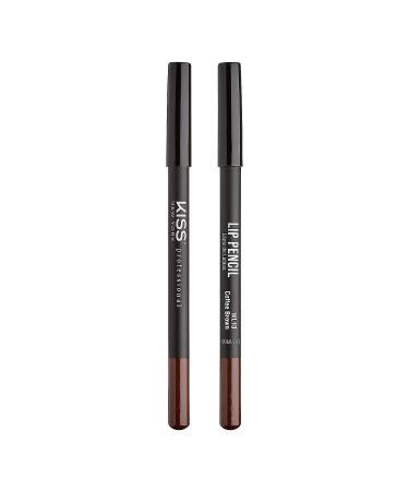 kiss new york Professional Slim Lip Pencil Creamy Soft Liner in Coffee Brown - Long-Lasting Natural Lip Makeup | Water-Resistant Lip Crayon - Buy Online on GoSupps.com