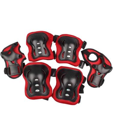 Kids Helmet Knee Pad Set | Adjustable Protective Gear for Cycling & Skateboarding | Ages 5-12 | 7-in-1 Set | Red - Buy Online on GoSupps.com