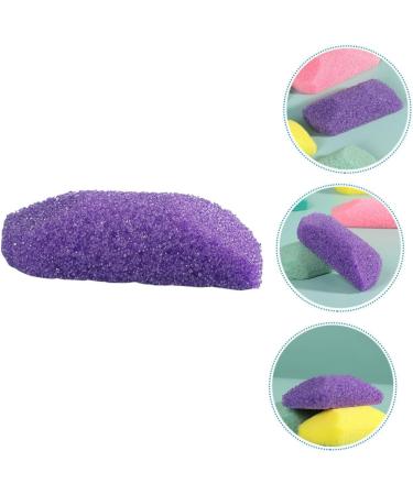 FRCOLOR Pumice Stone Nail Wood Stick Foot File for Dead Skin Foot Scrubber Stone Remover Dead Skin for Body Skin Remover File Pedicure Stone PU Purple Double-Sided - Buy Online on GoSupps.com