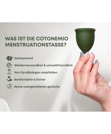 Cotonemio Menstrual Cup Set (3-Pack) | 100% Medical Silicone BPA-Free Plastic-Free | Includes Sterilizer & Cotton Bag | Sustainable & Up to 12 Hours - Buy Online on GoSupps.com