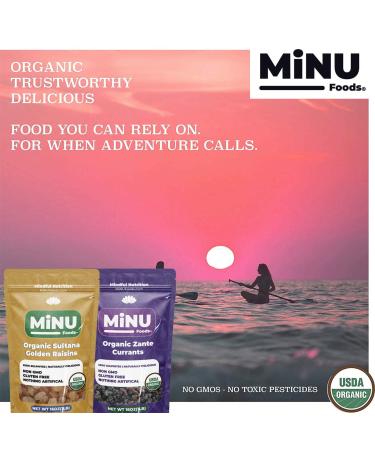 MiNU Organic Golden Raisins Sultanas - 16 oz (1 lb) | No Sulfur, No Added Sugar | Seedless Superfood for Raw, Paleo, Vegan, NonGMO, Gluten Free Diets - Buy Online on GoSupps.com