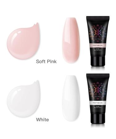 Rstyle Poly Nail Gel - 2x30ml Pink Art Acrylic Gel for Perfect Nails | UV/LED Manicure & Nail Extensions | Professional Strength & Natural Look - Buy Online on GoSupps.com