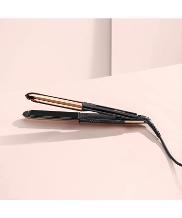 BaByliss Straight & Curl Brilliance Hair Straightener/Curler - True-Titanium Plates, 235C, Rose Gold - Buy Online on GoSupps.com
