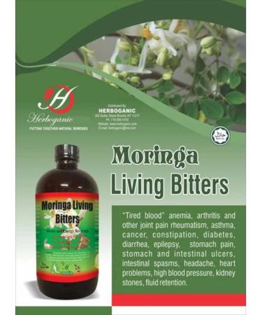 Herboganic Moringa Living Bitters - Pure and Potent Herbal Supplement - Buy Online on GoSupps.com