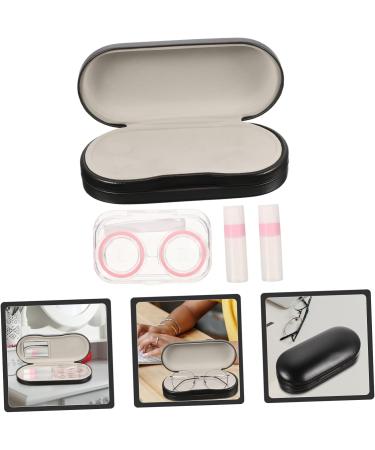 Healvian 2-in-1 Double-Layer Glasses Case Stylish PU Storage Box for Outdoor Travel - Brillenetui & Glasses Holder in Rosa - Buy Online on GoSupps.com