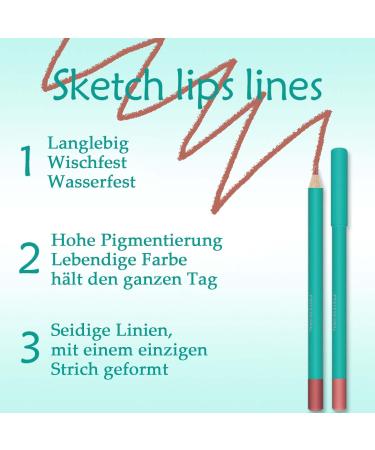 EONFAVE Lip Liner 12 Colors Water Resistant Long Lasting Lip Liner with Matte Finish Highly Pigmented Lip Liner Set Smudge Resistant Lipstick Set Creamy Texture Natural Lip Makeup - Buy Online on GoSupps.com