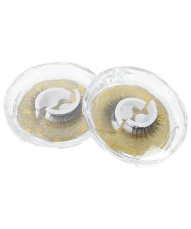 Beaupretty 4 Pairs False Eyelashes Natural Fluffy Faux Lashes Colored Faux Without Glue Self Adhesive Lashes Wispy Fluffy 3d Effect Artificial Eyelashes for Women