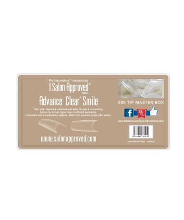Pro Impressions Advance Clear Smile 50 Nail Tips Size 5