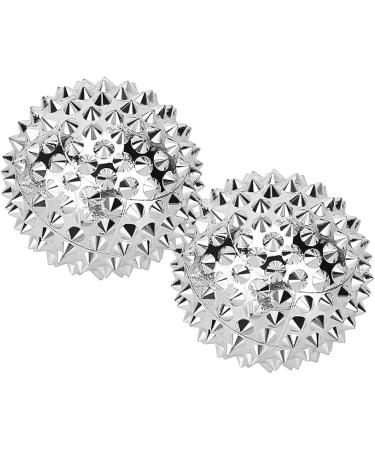 Hand Massage Ball - Acupressure Relief for Tension & Finger Relaxation | Silver Palm Pressure Ball - International Shipping - Buy Online on GoSupps.com