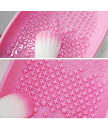 Makeup Brush Cleaner Mat Forreen 2 Pieces Makeup Brush Cleaning Mat Silicone Portable Colorful Durable Makeup Brush Cleaning Pad for Cleaning Various Makeup Brushes - Buy Online on GoSupps.com