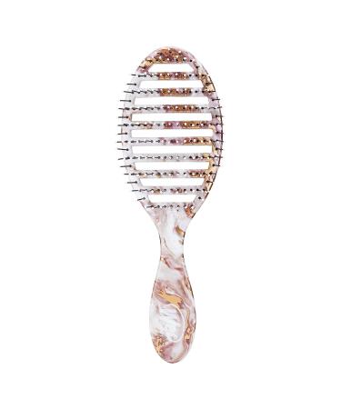 Metallic Marble Bronze Wet Brush Speed Dry Hair Brush - Vented Design with HeatFlex Bristles, Ergonomic Handle - Pain-Free Hair Detangling - Buy Online on GoSupps.com
