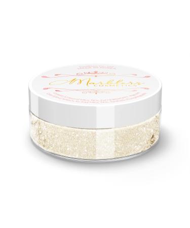 MARBLERS Cosmetic Grade Glittery Mica Powder Silky Linen 0.14oz (4g) | Glica | Non-Toxic | Vegan | Cruelty-Free | Eyeshadow Nail Polish Nail Art | Festival Rave & Party Makeup | Body & Face Glittery Mica 4g Glica Silky Linen