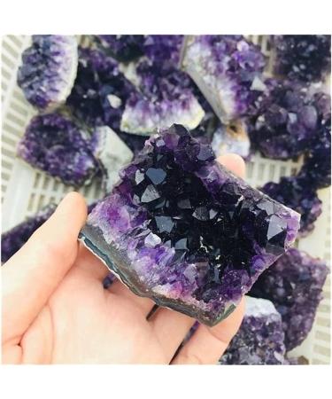 Purple Feng Shui Natural Amethyst Quartz Drusy Stone Decoration Ornament (Size : 1PC 40g-55g) Raw Stones and Minerals Full of Texture - Buy Online on GoSupps.com