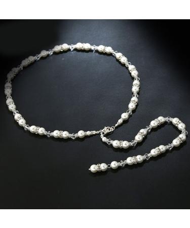 FXmimior Bridal Jewelry Backdrop Necklace - Exquisite Rhinestone Back Chain Jewelry for Women | Perfect Wedding Accessory - Buy Online on GoSupps.com