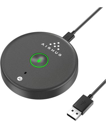 AIRHUG USB Microphone,Desktop Computer Mic Mute Button with LED AI Noise Reduction