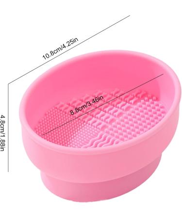 Makeup Brush Cleaner Mat Silicone Makeup Brush Cleaner Bowl Portable Divided Drying Compact In Size Makeup Brush Cleaner Effortlessly Cleaning Clean Dry Storage Makeup Brush Cleaning Bowl Pink - Buy Online on GoSupps.com