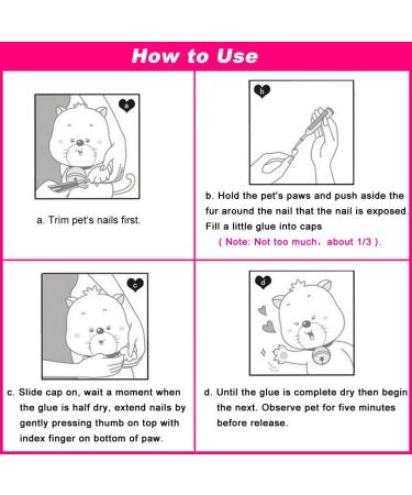VICTHY 10pcs Special Pet Nail Adhesive Glues & 15pcs Applicator Tips for Dog or Cat Nail Caps - Buy Online on GoSupps.com