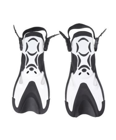 BOLORAMO Swimming Fins Diving Fins for Adults 1 Pair PP and TPR for Open Water (Black and White 6-8 37-41)