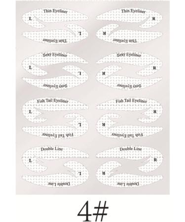 Europe And America's New Eye Shadow/Eyeliner Makeup Template Sticker Eyebrow Stencils Eye Stencils For Makeup 24PC - Buy Online on GoSupps.com