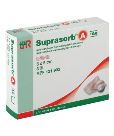Suprasorb A+Ag Antimic.Cal.Alginate Compr.5x5 cm